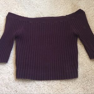 Off-the-shoulder crop-Kendall and Kylie Collection